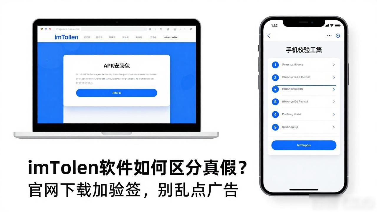 imtoken软件如何区分真假?官网下载加验签,别乱点广告