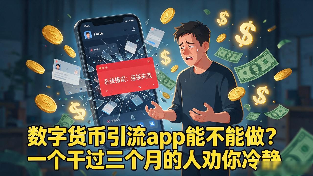 数字货币引流app能不能做？一个干过三个月的人劝你冷静