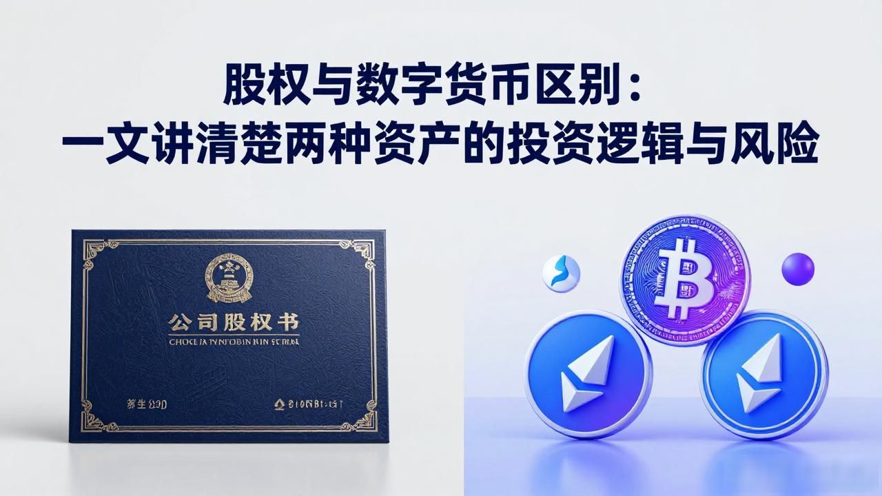 股权与数字货币区别:一文讲清楚两种资产的投资逻辑与风险