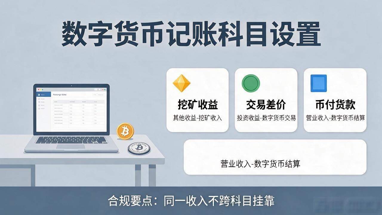 数字货币记账科目怎么设置？企业财务实操指南