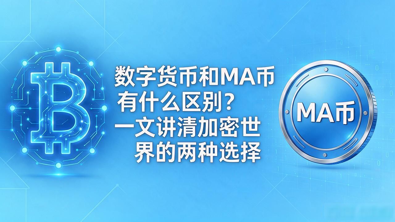 数字货币和MA币有什么区别？一文讲清加密世界的两种选择