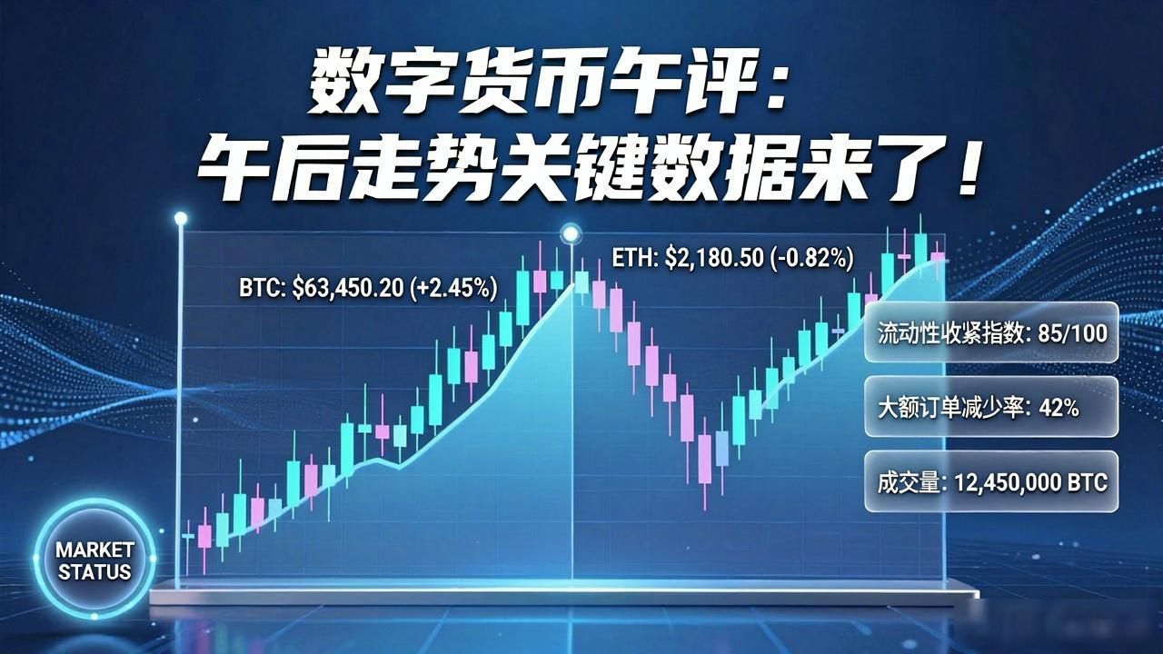 数字货币午评:午后走势关键数据来了!