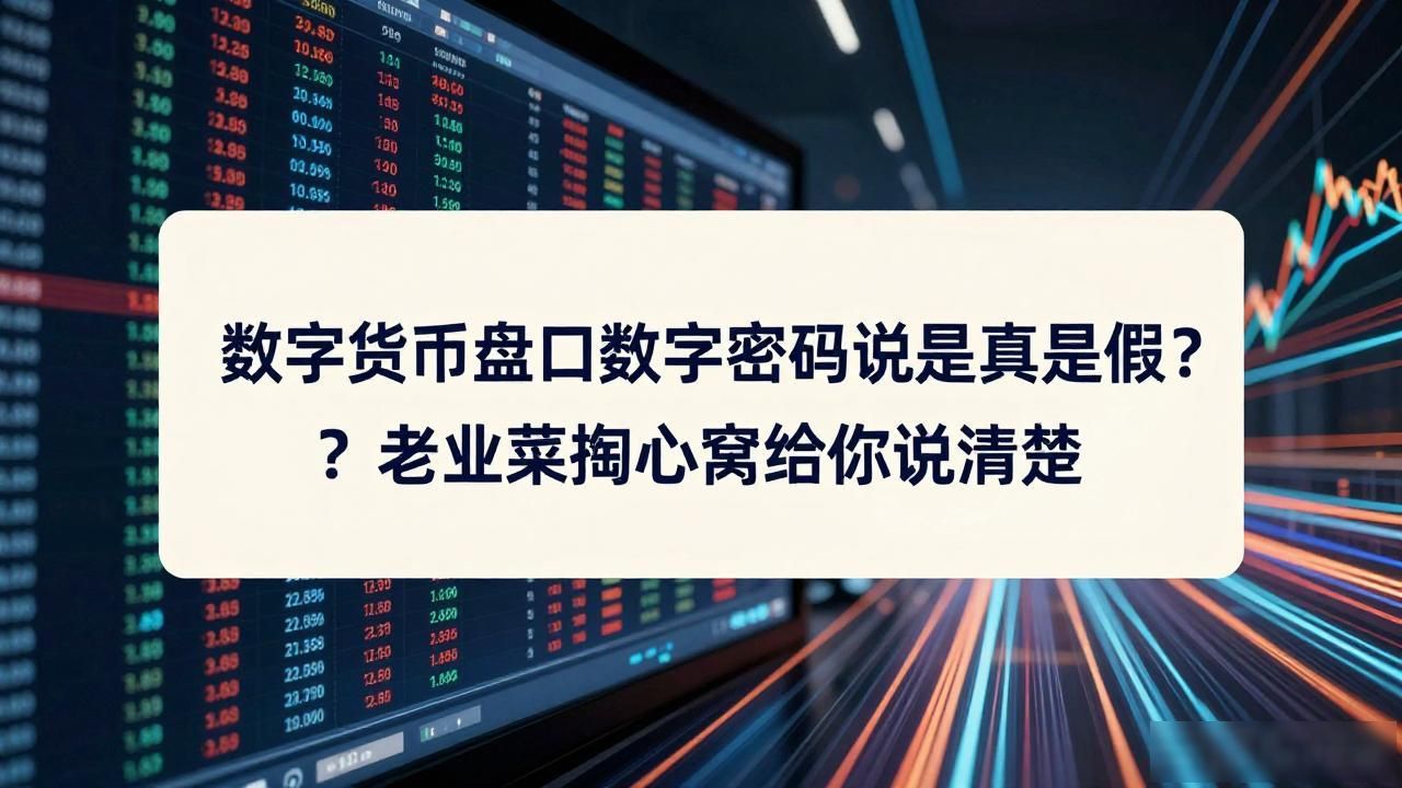 数字货币盘口数字密码到底是真是假?老韭菜掏心窝给你说清楚