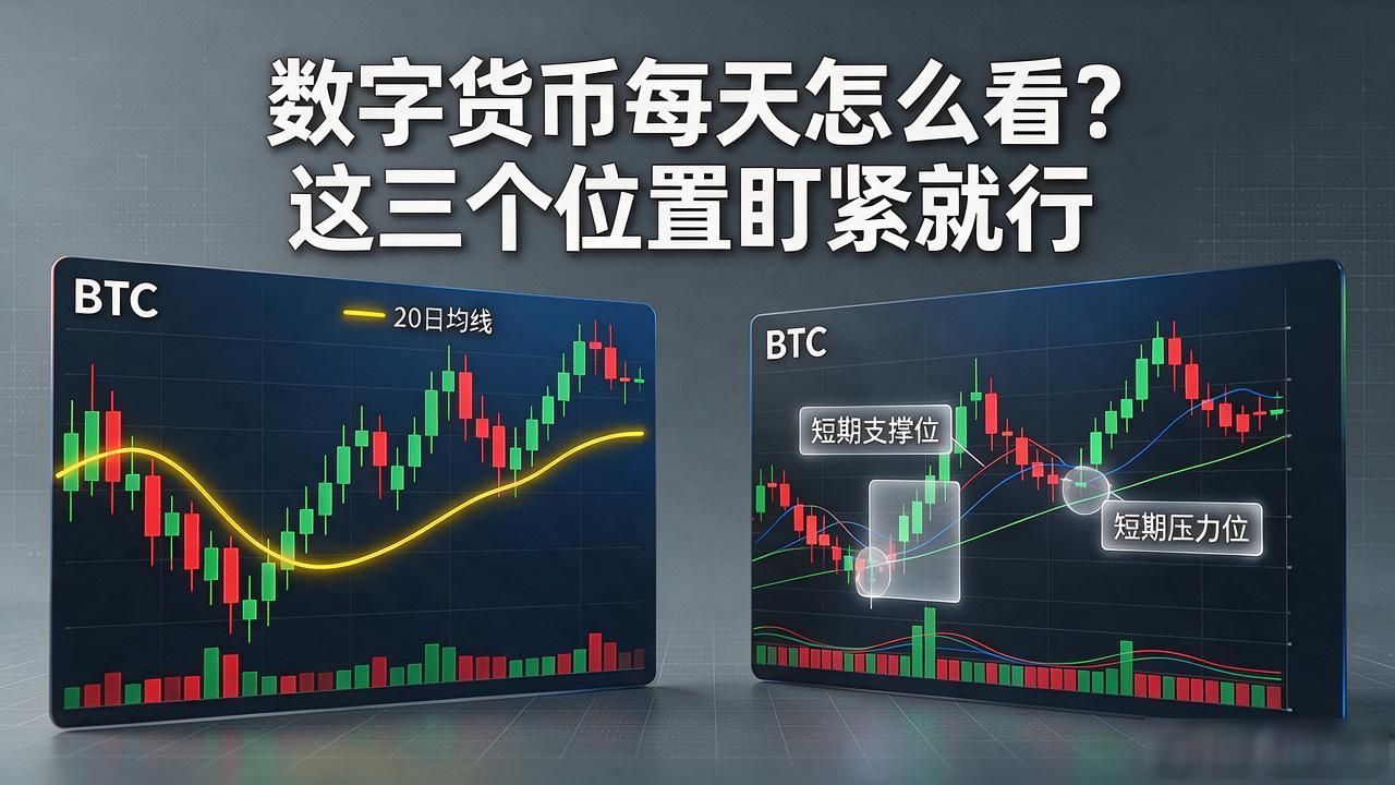 数字货币每天怎么看？这三个位置盯紧就行
