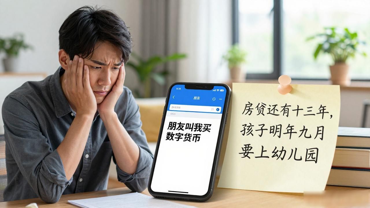 朋友叫我买数字货币，说跟着买能翻倍，我纠结了三天没敢掏钱
