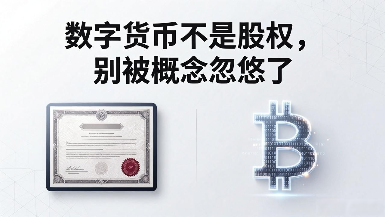 数字货币不是股权，别被概念忽悠了