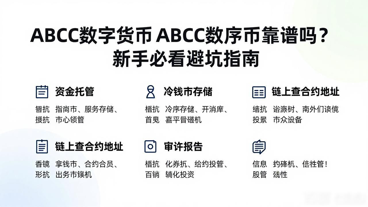 abcc数字货币 ABCC数字货币靠谱吗？新手必看避坑指南
