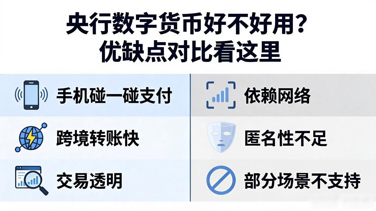 央行数字货币好不好用?优缺点对比看这里