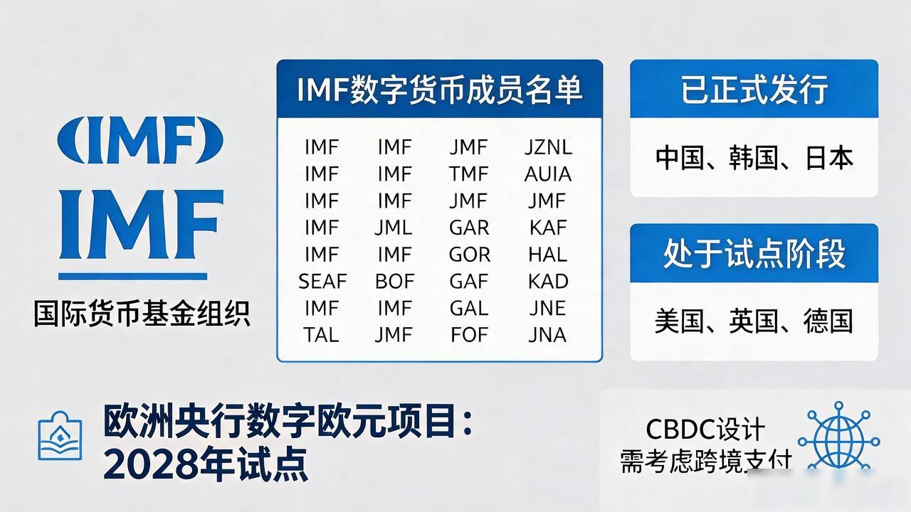 IMF数字货币成员名单来了,哪些国家已经正式发行,哪些还在路上