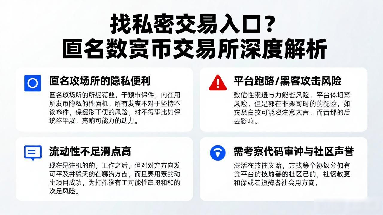 找私密交易入口？匿名数字货币交易所深度解析