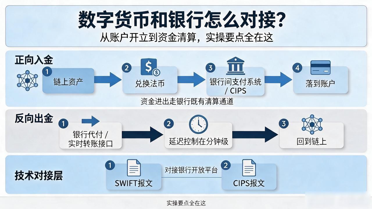 数字货币和银行怎么对接?从账户开立到资金清算,实操要点全在这