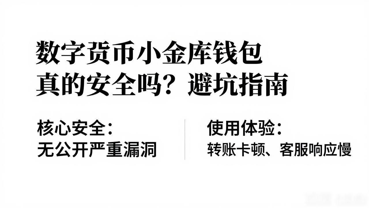 数字货币小金库钱包真的安全吗？避坑指南